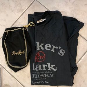 Maker’s Mark XL Whiskey Shirt with Crown Royal Bag